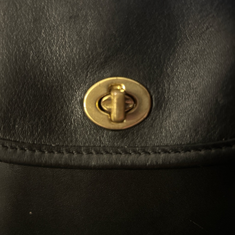 Coach Black Leather Crossbody Bag with Gold Hardware - Picture 2 of 10